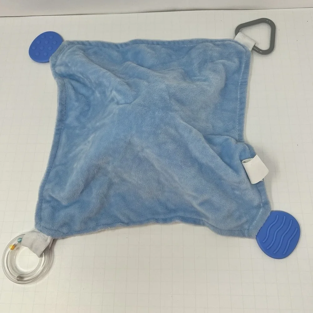 Modern Baby‎ Blue Puppy Dog Lovey Rattle Security lovies Infant Plush